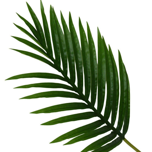 Single Stem Faux Palm Leaf Green 65cm